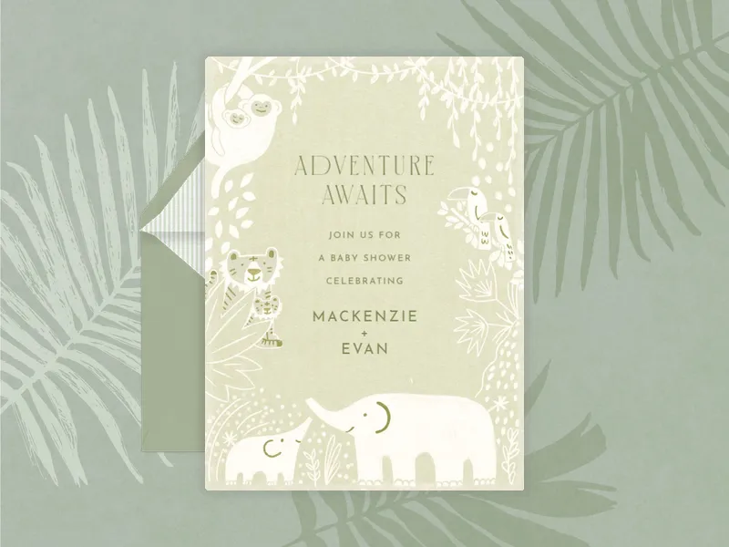 Sweet Safari - couples_baby_shower - Invitation