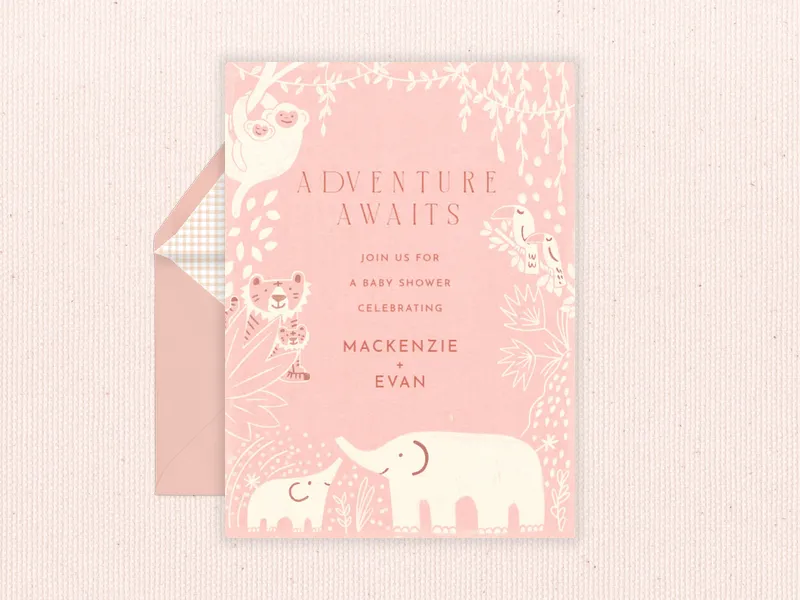 Sweet Safari Invitation premium template design