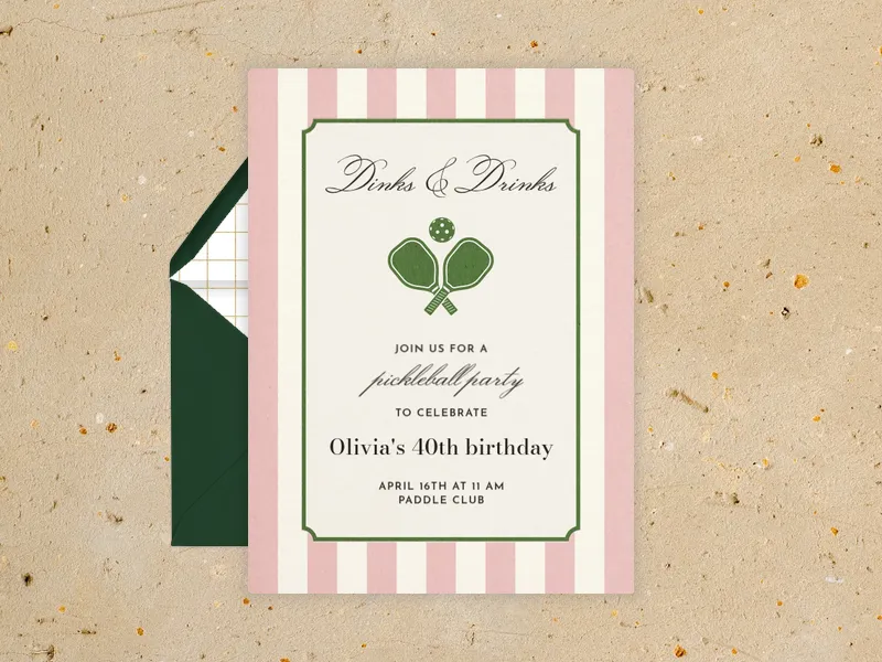 Pickleball Party Invitation premium template design