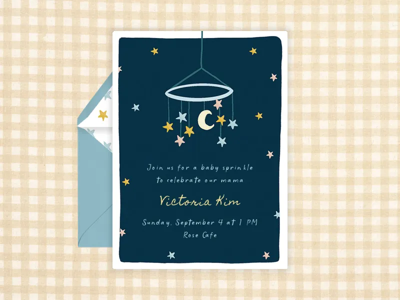 Restful Stars Invitation premium template design
