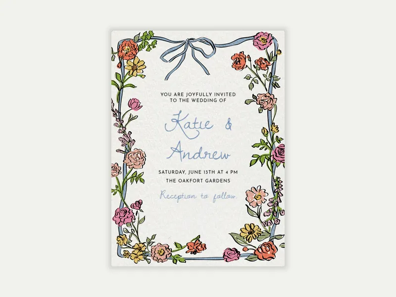 Spring Doodles Invitation free template design