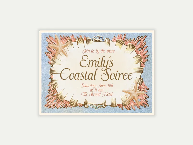 Nautical Notions - bachelorette - Invitation