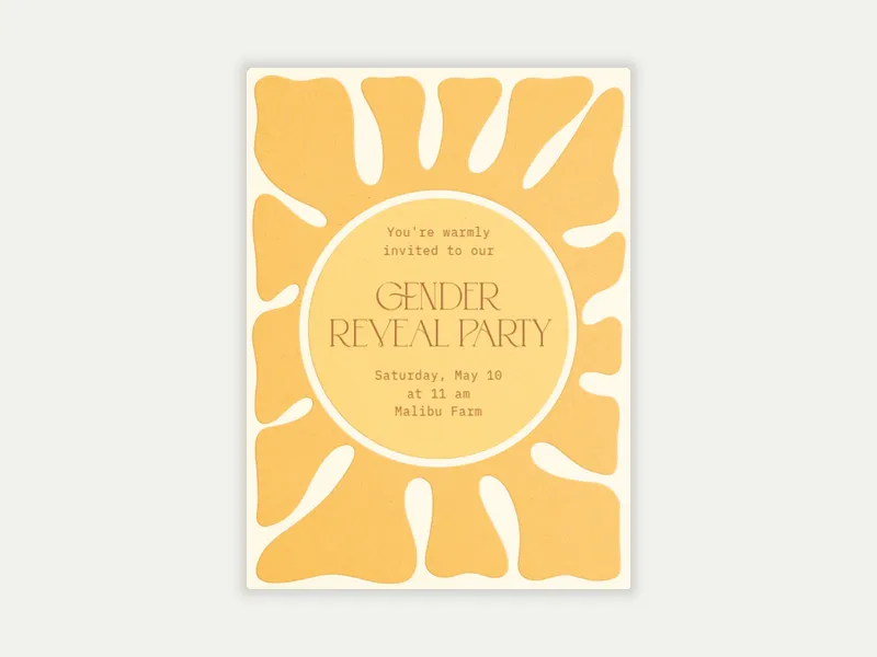 Our Little Sunshine Invitation free template design