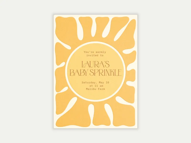 Our Little Sunshine - baby_sprinkle - Invitation