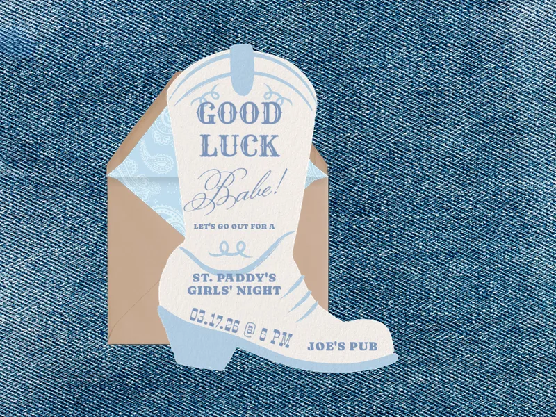 Cowboy Boots - st_patricks_day - Invitation