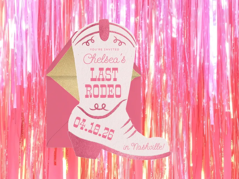 Boots Down Invitation premium template design