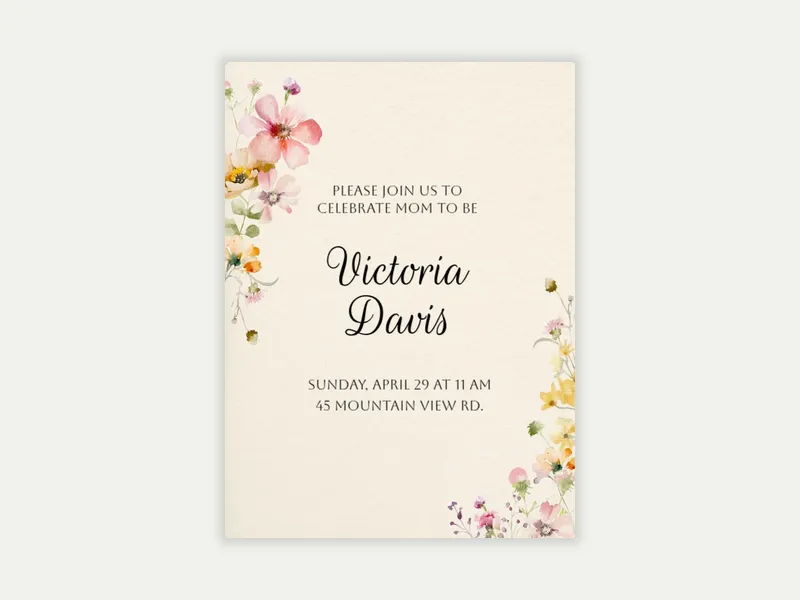 Wild Blush - bachelorette - Invitation