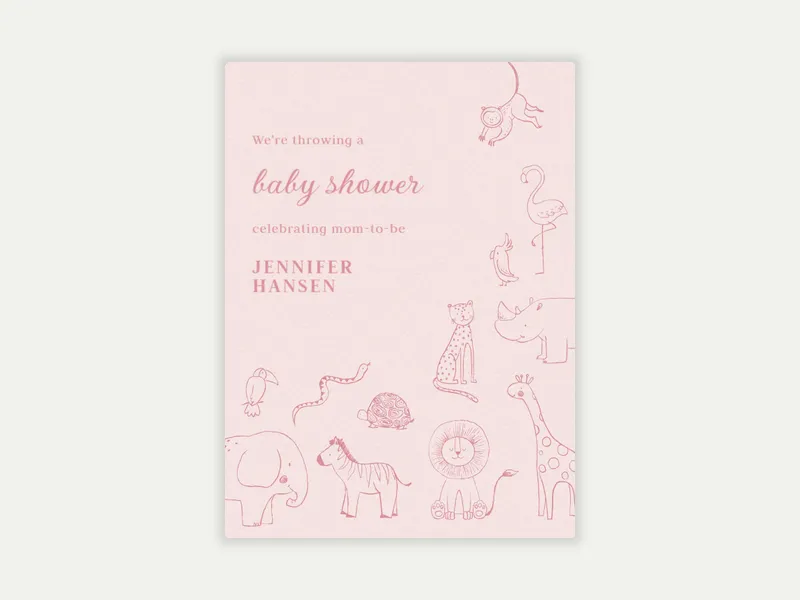 Life’s a Zoo! Invitation free template design
