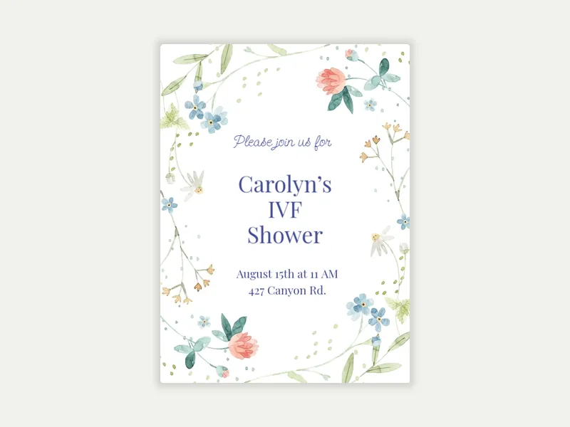 Watercolor Wildflowers Invitation free template design