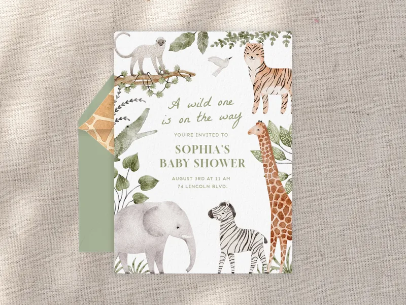 Wild, Wild, Watercolor - baby_shower - Invitation