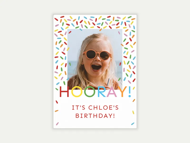 Hooray Sprinkles (Photo) - babys_first - Invitation