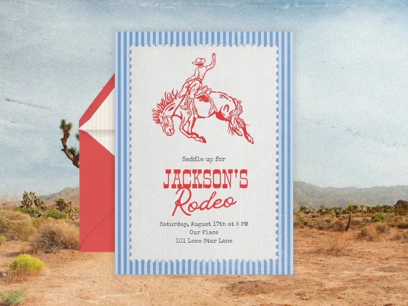 Rodeo Stripes - featured - Invitation
