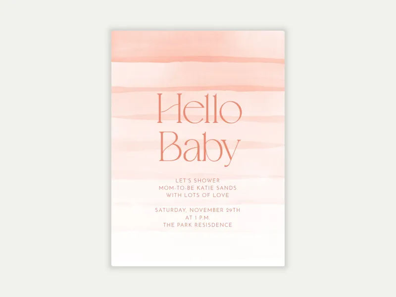 Watercolor Veils Invitation free template design