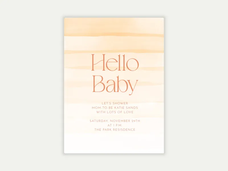 Watercolor Veils Invitation free template design