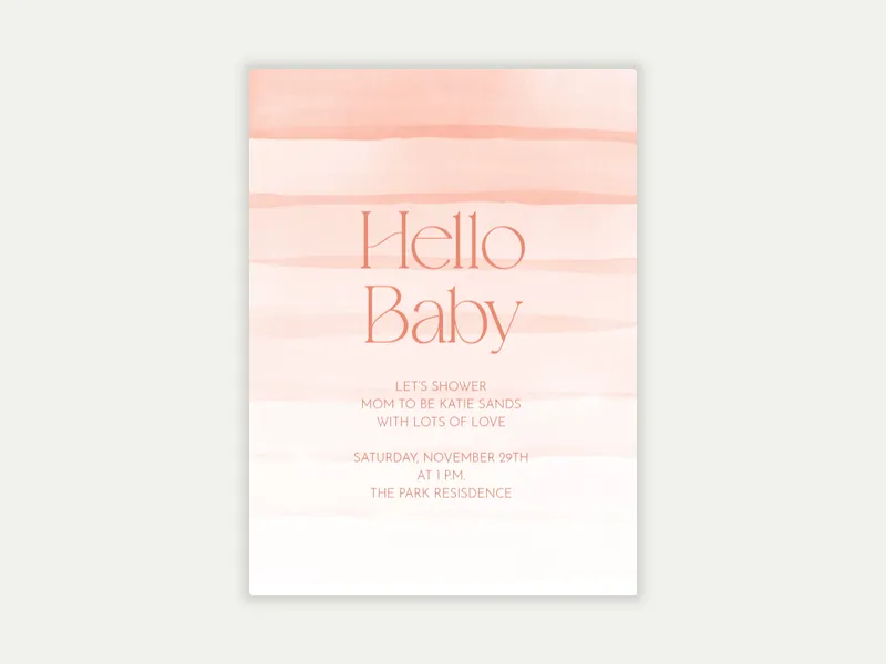 Watercolor Veils Invitation free template design
