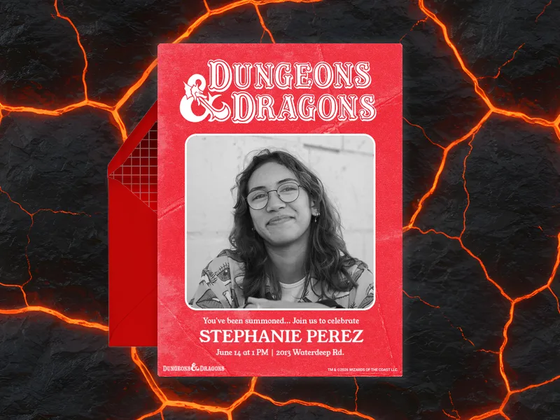 Hasbro's Dungeons & Dragons: Party Tales (Photo) - teens - Invitation
