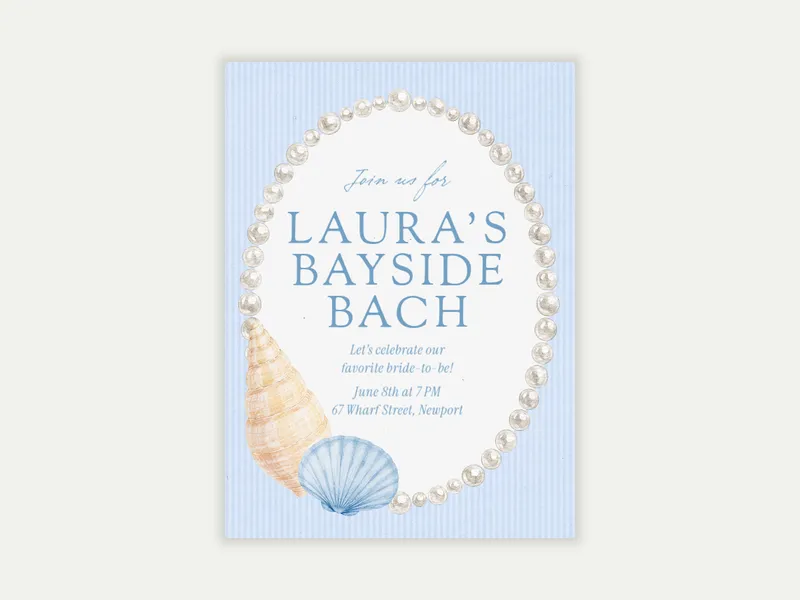 String of Pearls Invitation free template design