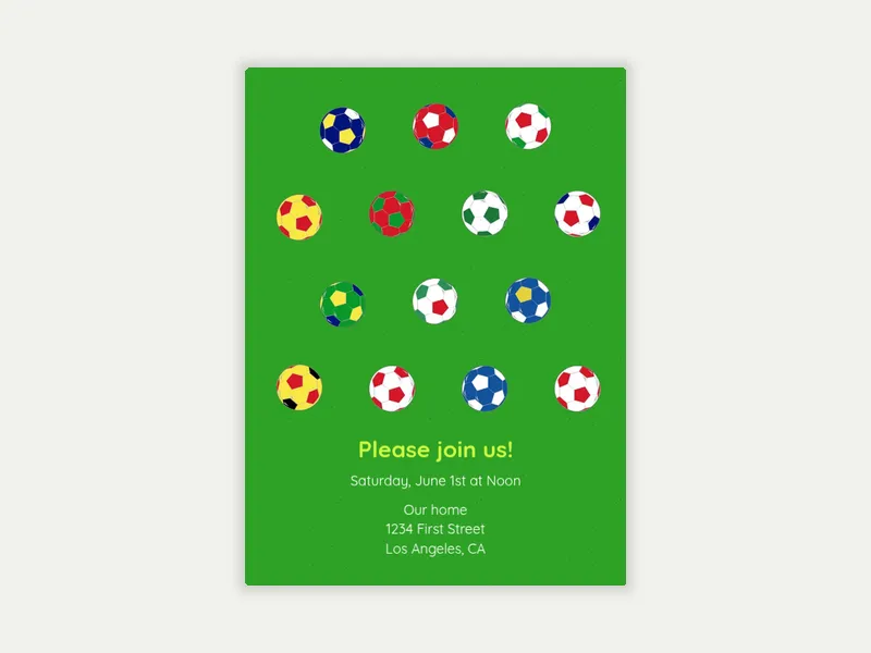 World Soccer - kids_and_teens - Invitation