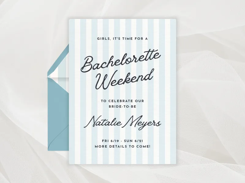 Line Time - bachelorette - Invitation
