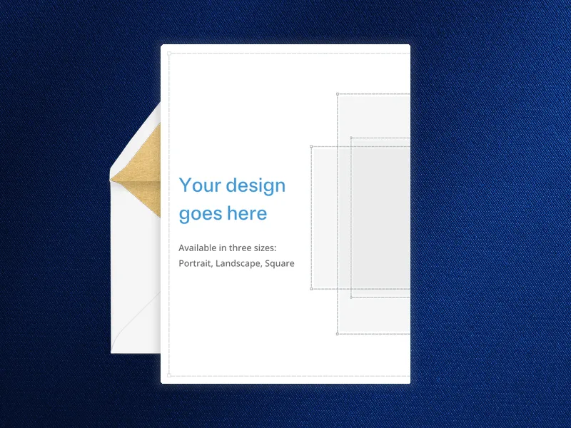 Upload Your Own Design (Blue & Gold) - bar_bat_mitzvah - Invitation