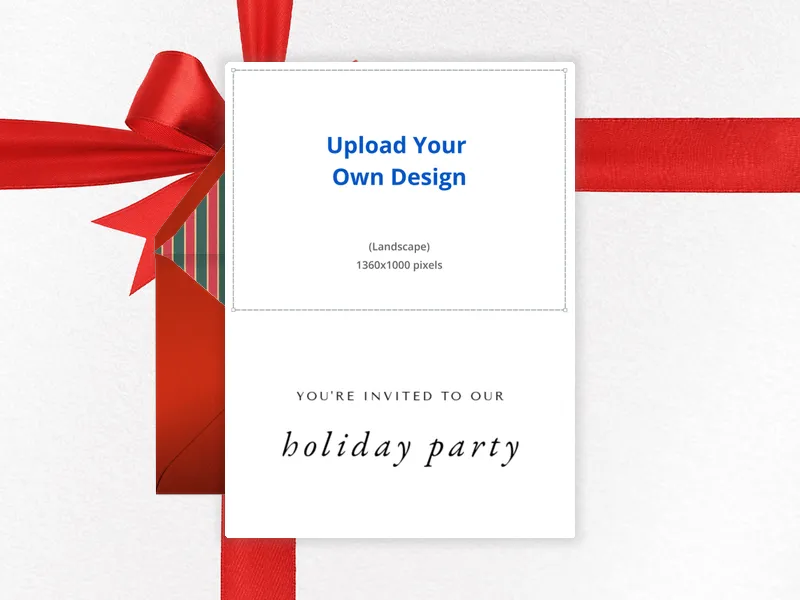Upload Your Own Half Design (Gift Exchange) Invitation premium template design