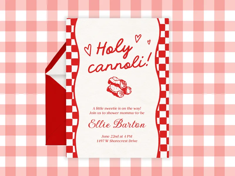 Holy Cannoli Invitation premium template design