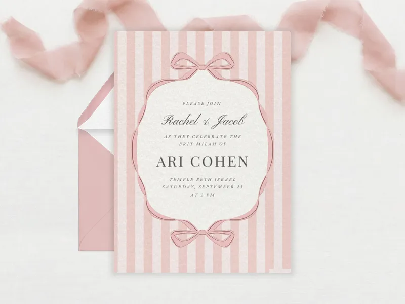 Dainty Darling Stripes - featured - Invitation