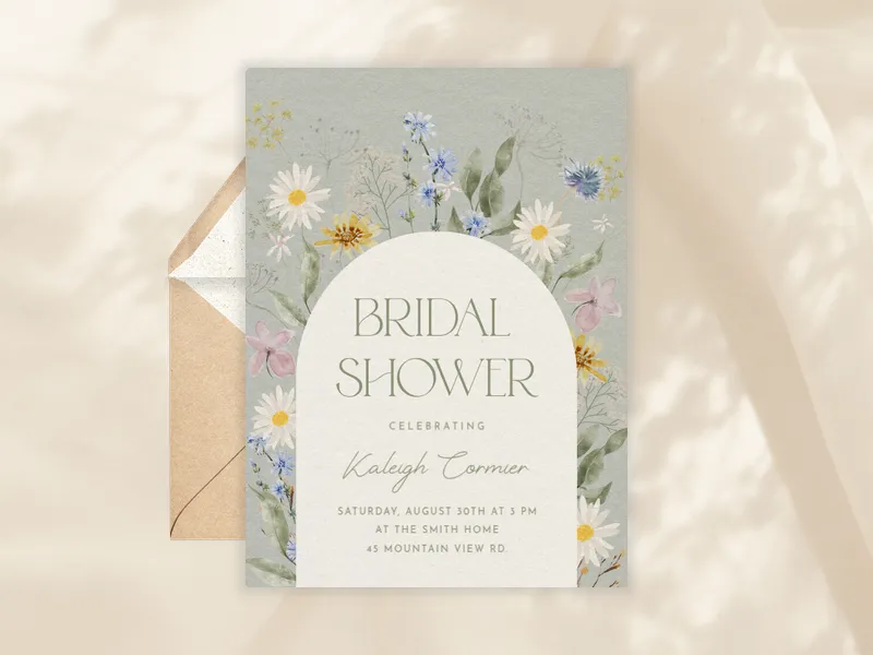 Delicate Florals - bridal_shower - Invitation