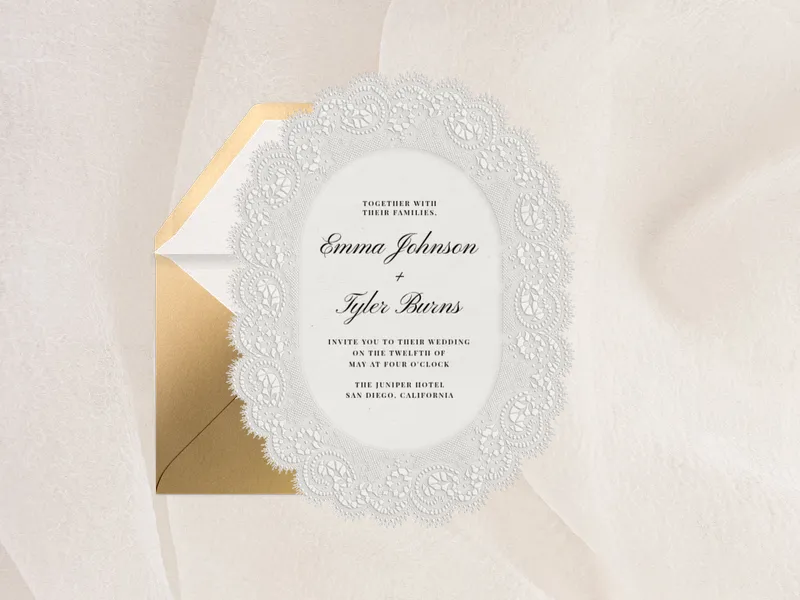 Elegant Lace Invitation premium template design