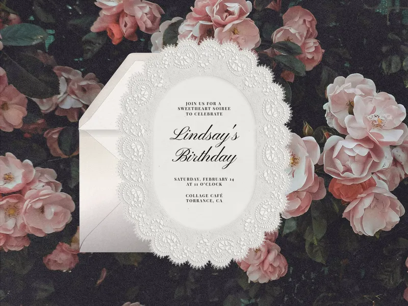Elegant Lace Invitation premium template design
