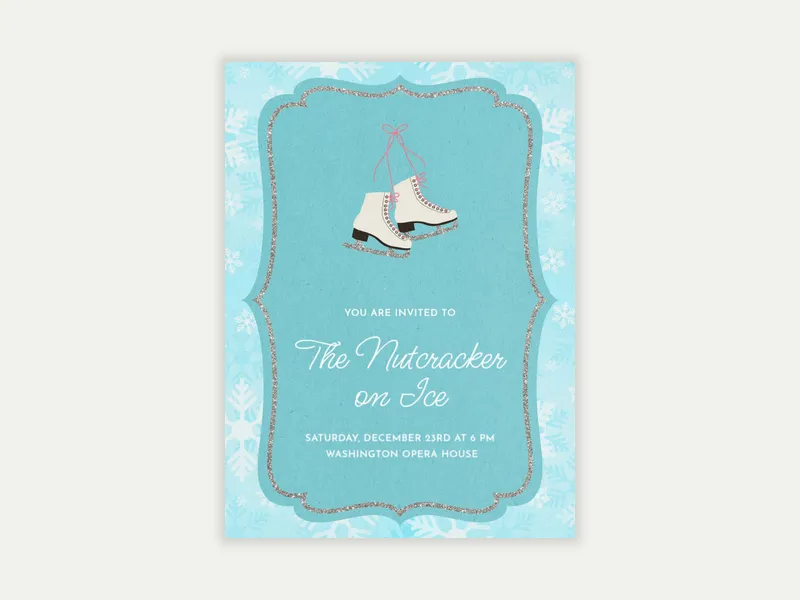 Silver Skates - skating - Invitation