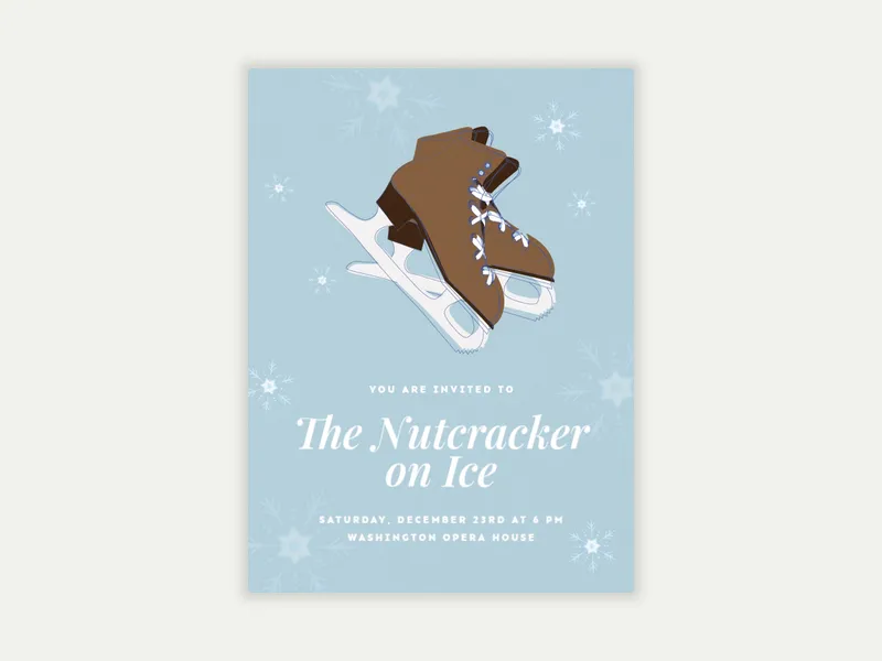 Hit the Ice Invitation free template design
