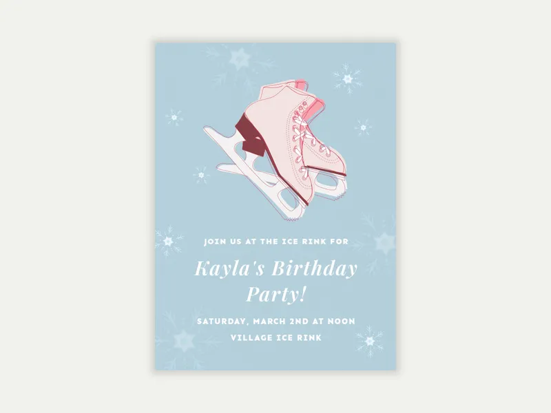Hit the Ice Invitation free template design