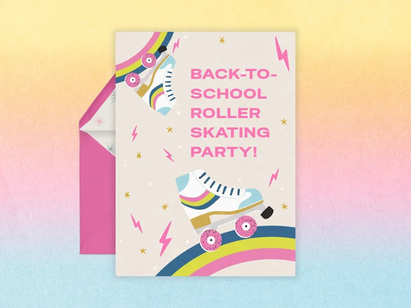 Roller Boogie Bash - featured - Invitation