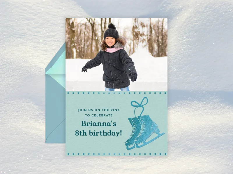 Ice Skating Time (Photo) - skating - Invitation