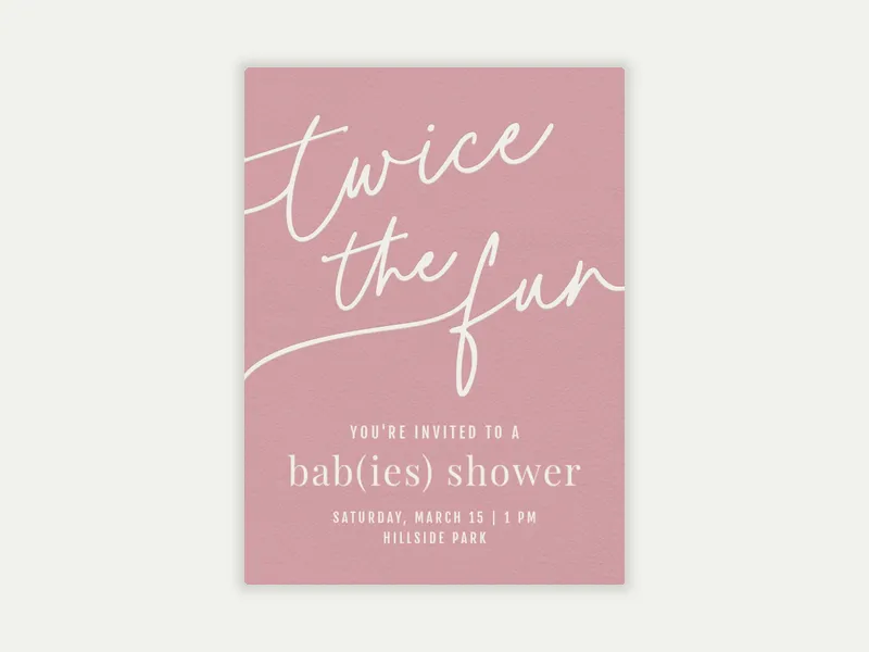Baby Twins Script - twins_shower - Invitation