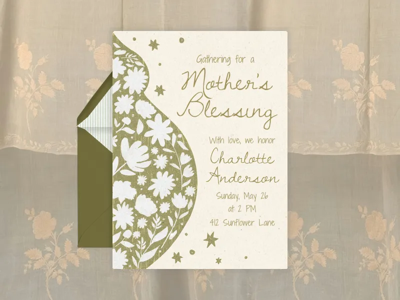 Sacred Bloom Invitation premium template design