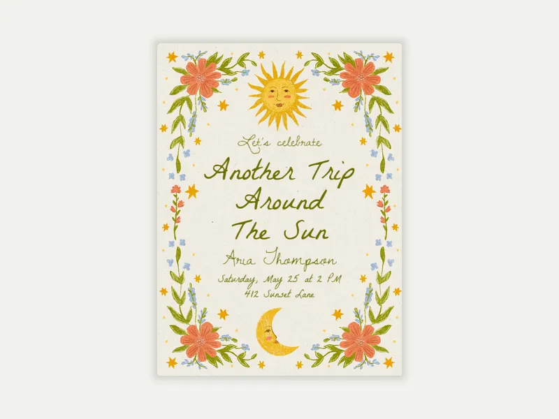 Celestial Flora - baby_shower - Invitation