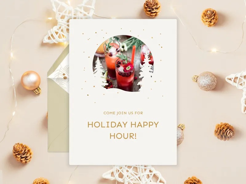 Winter Scene (Photo) Invitation premium template design
