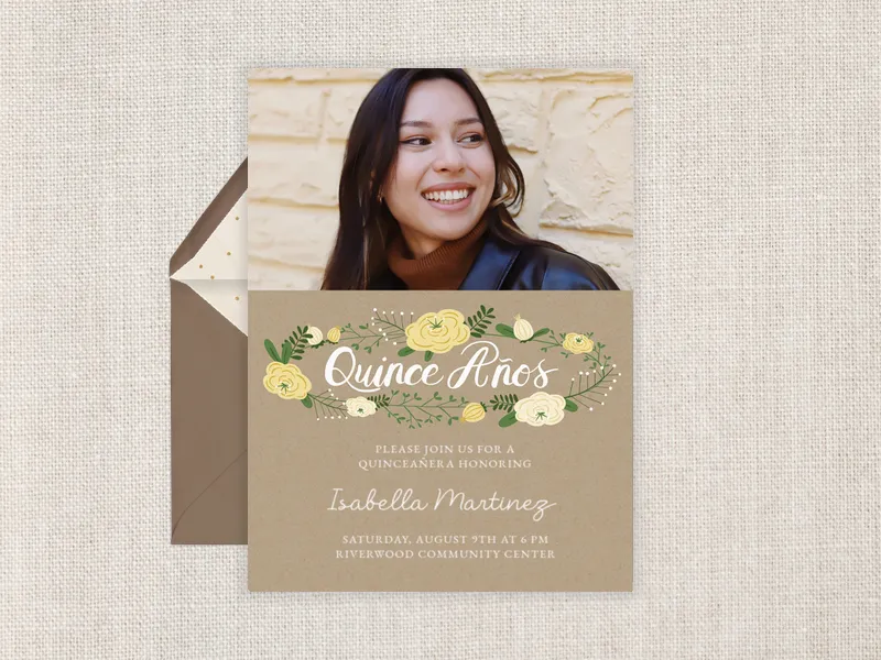 Boho Chic (Photo) Invitation premium template design
