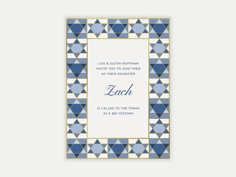 Mosaic Star of David - featured - Invitation