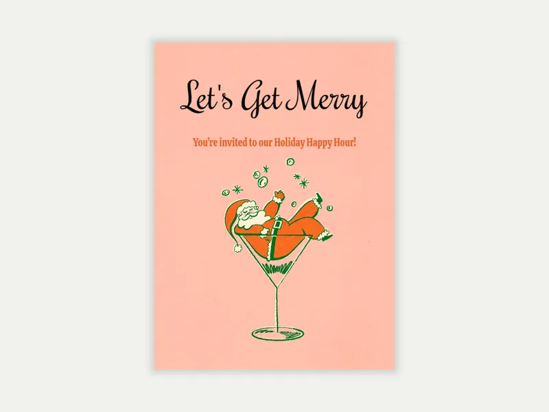 A Very Merry Santa Invitation free template design