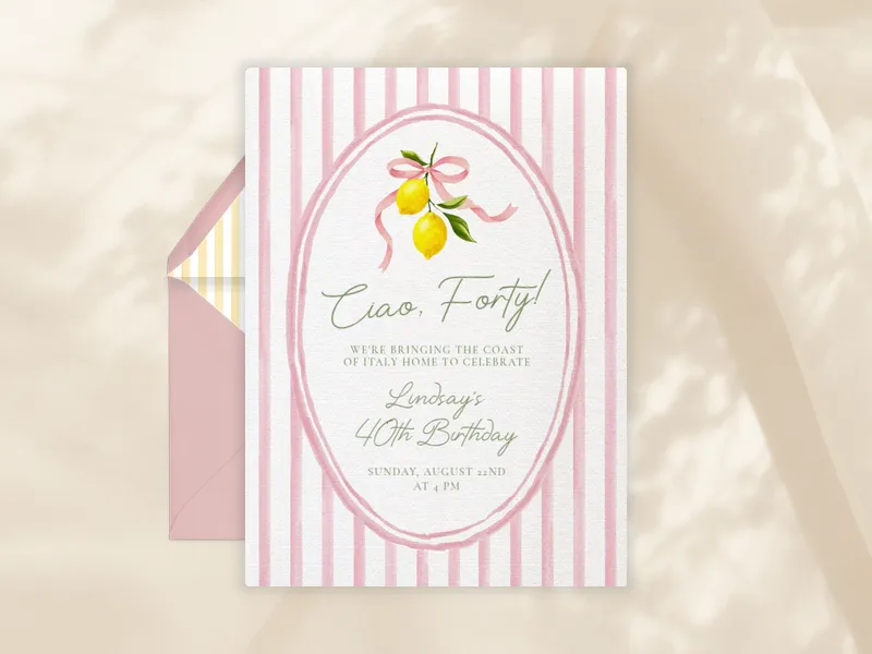 Little Limoncello Invitation premium template design