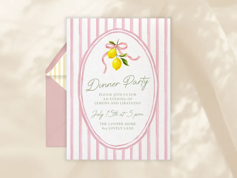 Little Limoncello Invitation premium template design