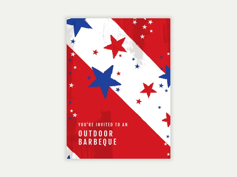 Patriotic Stars Invitation free template design