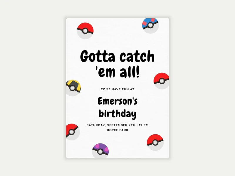 Big Catch Invitation free template design