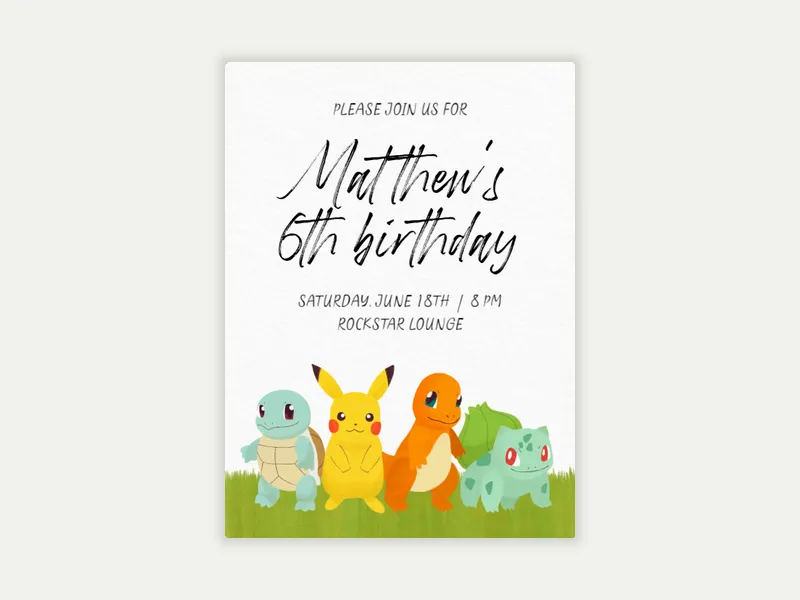 Evolutionary Friends - 6th_birthday - Invitation