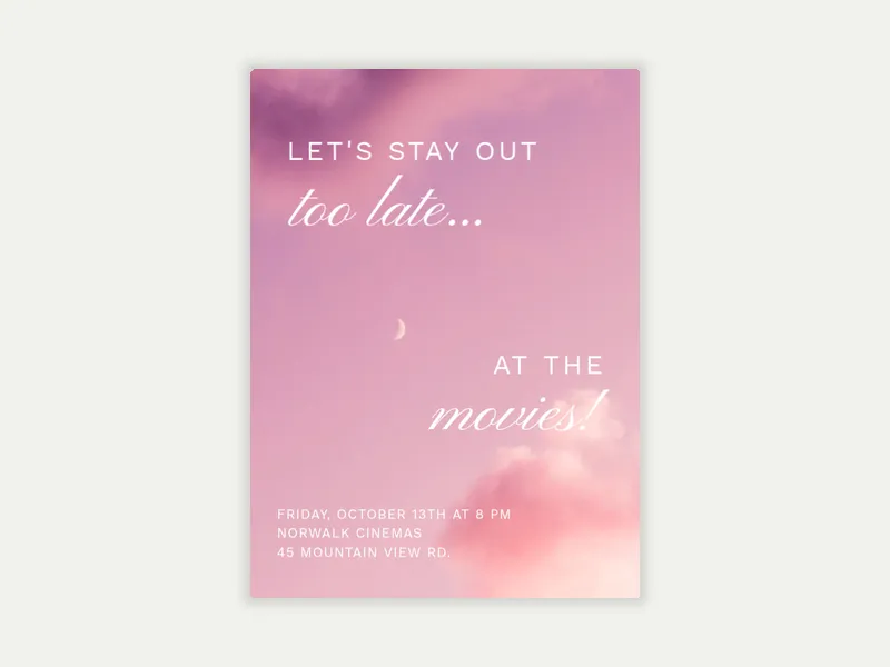 Hazy Hues Invitation free template design