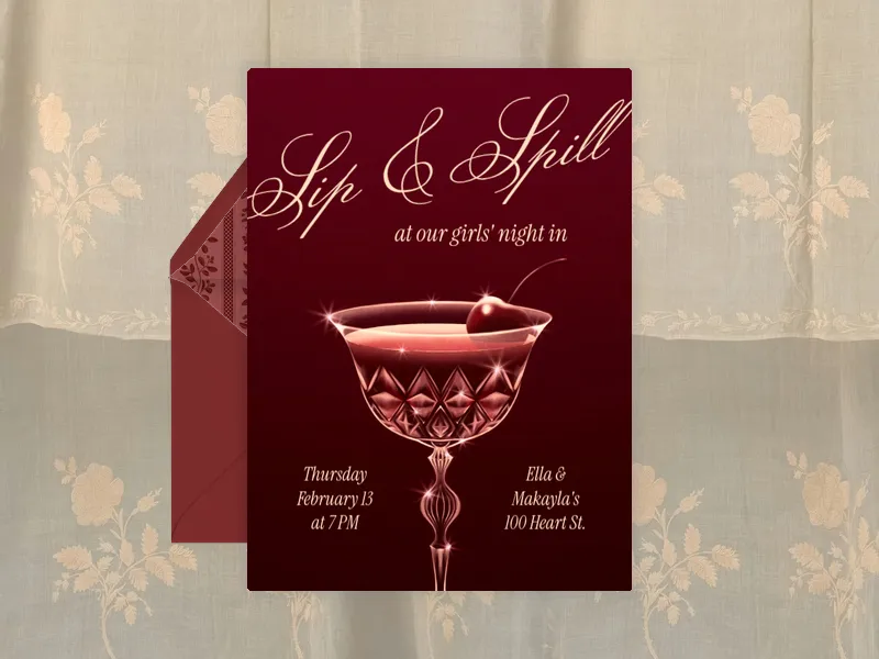 Cordial Cherry Invitation premium template design