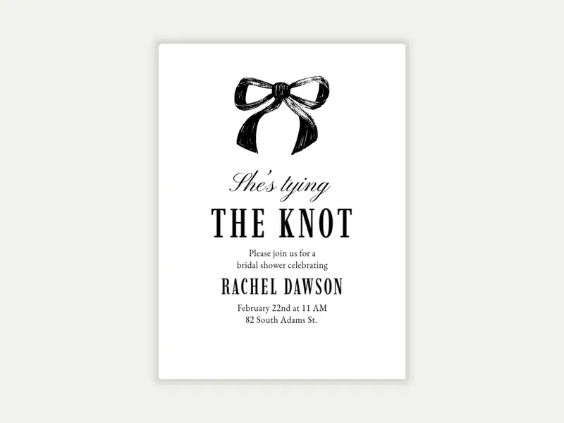 Simple Ribbon Invitation free template design